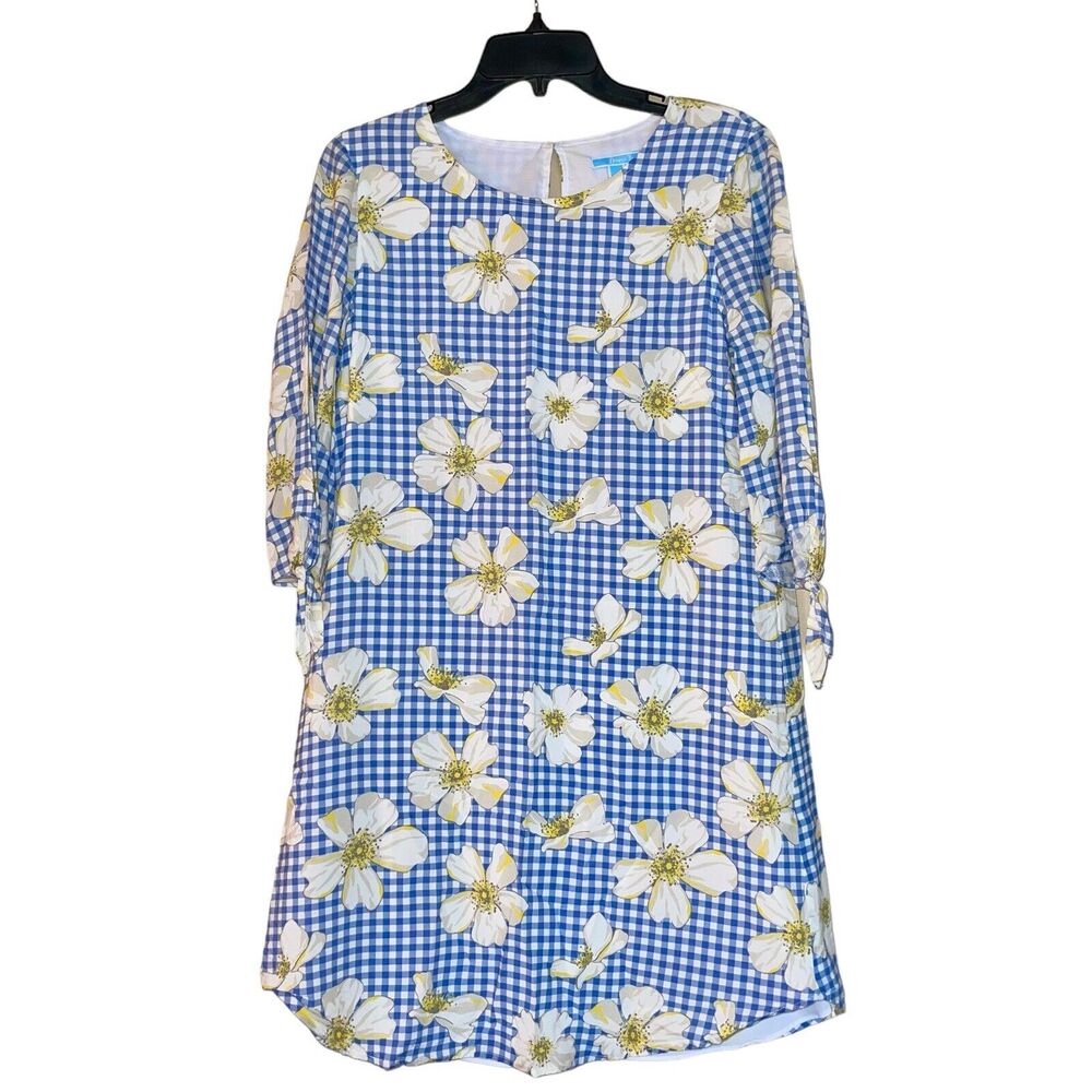 Draper James Dress Gingham Floral Shift - Picture 3 of 10